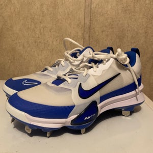 Nike Force Zoom Trout 9 White Royal Metal Baseball Cleats FB2907-101 Men’s 8.5