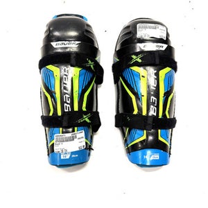 Used Bauer X Junior Shin Guards Black 10" 11860-S000292473