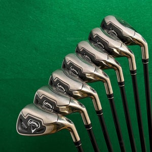 Callaway 2006 Fusion Wide Sole 4-PW Iron Set Factory 75G Graphite Regular