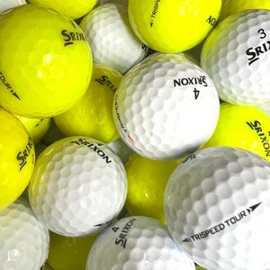 50 Srixon Trispeed/Trispeed Tour AAAA Used Golf Balls....White & Yellow included