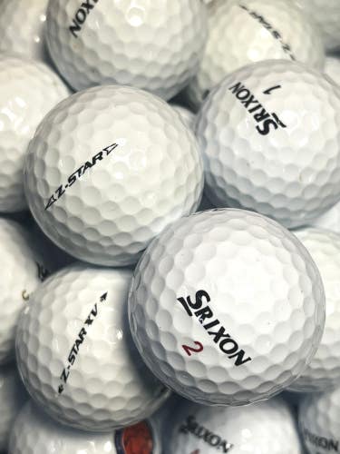 100 Near Mint AAAA White Srixon Z-Star Used Golf Balls.. X & XV incld.