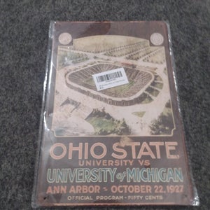 Ohio State University vs University of Michigan Ann Arbor October 22,1927 Sign