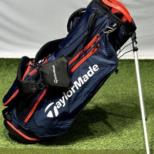 TaylorMade 2023 Pro Stand Carry 8-Way Golf Bag Navy/Red w/ Rain Hood New #93226