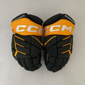Pro Stock CCM JetSpeed Pro Hockey Gloves Green/Yellow 13”