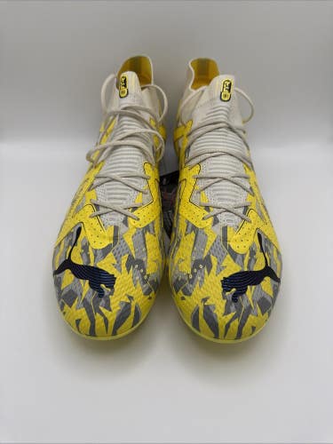 Puma Future Ultimate FG/AG Soccer Cleats Sedate Grey/Yellow Men's Size 12
