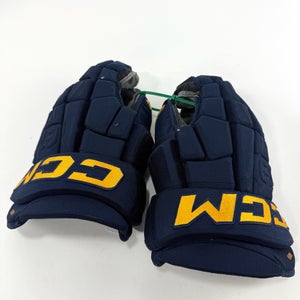 Used Navy STL Blues CCM HGCL Gloves | 15" | Faksa | D179