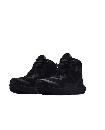 UNDER ARMOUR MICRO G VALSETZ MID TACTICAL TRIPLE BLACK SIZE NEW (3023741-001)