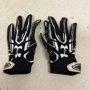 Used Under Armour F5 FB Gloves Black And White Youth 11725-S000485638