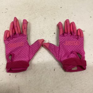 Used Battle Sports FB GLOVES JUNIOR FB Gloves Pink SM 11725-S000485653