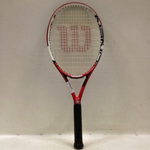 Used Wilson NANO 110 CARBON Adult Tennis Racquet Red 4 1/2" 11725-S000486109