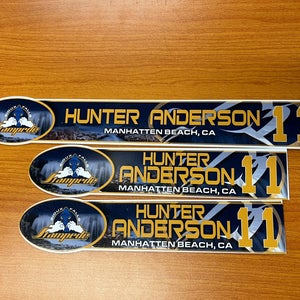 USHL Sioux Falls Stampede Game-used Hockey Locker Plates Hunter Anderson