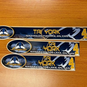 USHL Sioux Falls Stampede Game-used Hockey Locker Plates TAI York