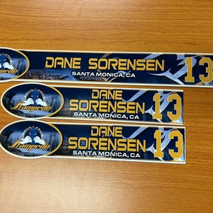 USHL Sioux Falls Stampede Game-used Hockey Locker Plates Dane Sorensen