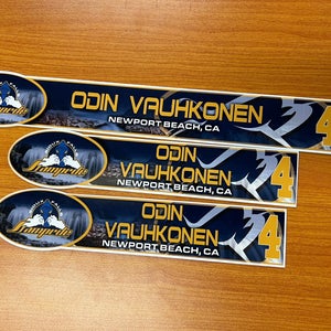 USHL Sioux Falls Stampede Game-used Hockey Locker Plates Odin Vauhkonen