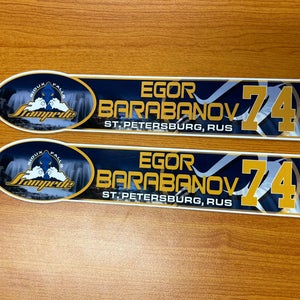 USHL Sioux Falls Stampede Game-used Hockey Locker Plates Egor Barabanov