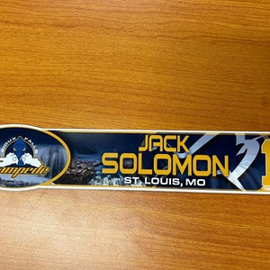 USHL Sioux Falls Stampede Game-used Hockey Locker Plates Jack Solomon