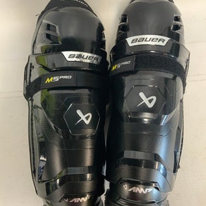 Used Bauer M5 PRO Intermediate Shin Guards Black 13" 11823-S000032144