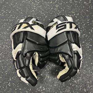 Used STX CLASH Lacrosse Gloves Mens Black 12" 11849-S000028809