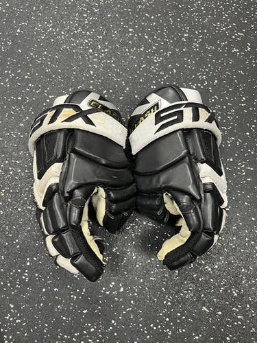 Used STX CLASH Lacrosse Gloves Mens Black 12" 11849-S000028809