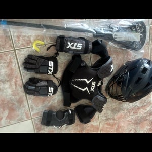 Youth Xs lacrosse equipment! Full set up. Meets NOCSAE