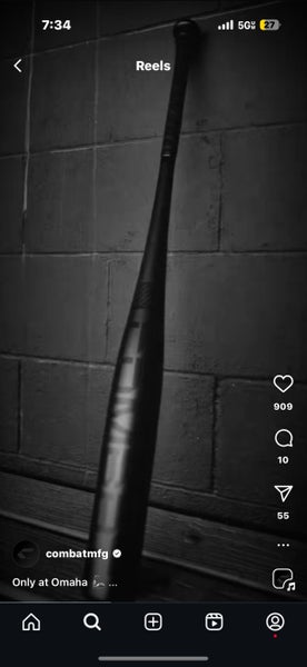 Batte Baseball Combat A1 BBCOR Shadowcast Noir/Violet 33'' 30oz – Neuf
