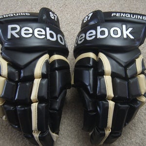New with Tag/Bag Sidney Crosby 2010-15 Pittsburgh Penguins Reebok 10KN Hockey Gloves 14"
