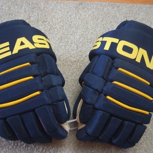 Gently Used Lee Stempniak St. Louis Blues Easton E Pro Senior Hockey Gloves 14"