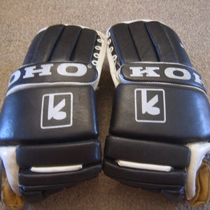 Rare Vintage Great Condition KOHO 650 Leather Hockey Gloves Flyers Penguins Bruins