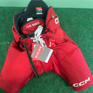 Red CCM Tacks AS 580 Hockey Pants (New) | Junior Large