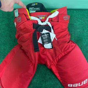 Red Bauer Supreme 3S Hockey Pants (New) | Junior Large