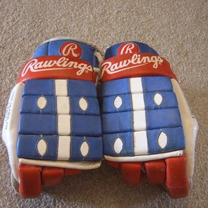 Hockey Gloves-Rare Vintage Great Condition Rawlings 888 Leather Hockey Gloves 14" Canadiens