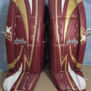 Used 35 + 1" Brian's Focus Maroon Goalie Leg Pads Great Condition