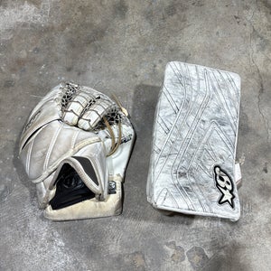 Brian's G-Netik Pro IV Glove and Blocker Set REG White (Used)