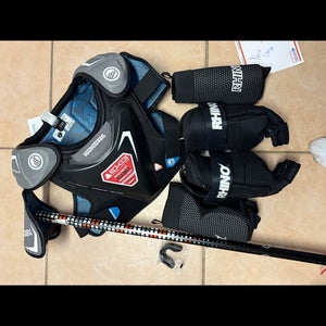 New youth large lacrosse equipment! Meets NOCSAE standards