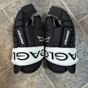 New Black with White Cuff and Black Logo Custom Eagle Aero Gloves (Made in Canada) (GAERO CP)