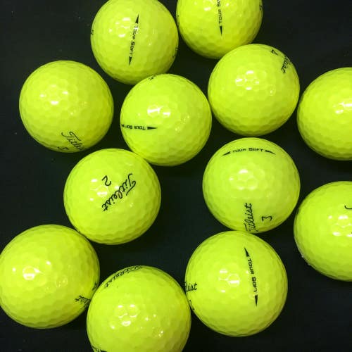36 Premium AAA Yellow Titleist Tour Soft Used Golf Balls