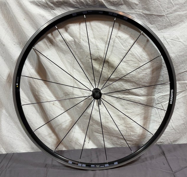Shimano WH-RS10 16-Bladed Spoke Black Aluminum 622x15/700C Front Wheel CLEAN
