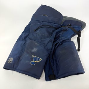 Used Navy STL Blues Bauer Custom Pro Pants | Large | Kapanen | D197