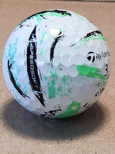 TaylorMade SpeedSoft Ink Green Golf Balls, 6 Near Mint Used/Recycled