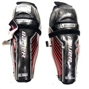 Used Bauer NSX Intermediate Shin Guards Black 10" 11860-S000292367