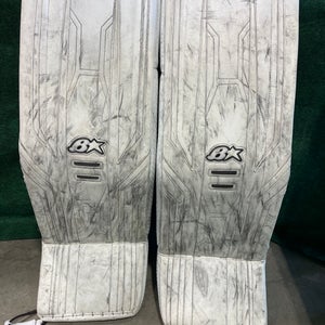 White Senior Brian's OPTiK 3 Goalie Leg Pads (Used) | 33" +1"