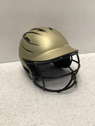 Used BoomBah HELMET Batting Helmet w/Mask Gold Fits all 11443-S000195112