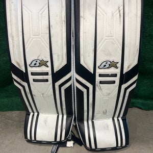 White & Black Junior Brian's Optik X3 Goalie Leg Pads (Used) | 29" +1"