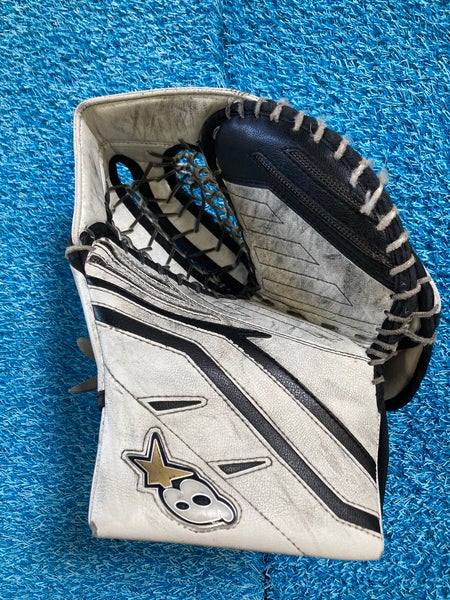 White Junior Brian's GNETiK X5 Goalie Glove Regular (Used)