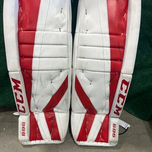 Red Junior CCM Revolution 595 Goalie Leg Pads (Used) | 28" +1"