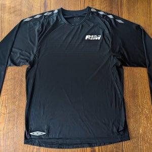 UMBRO Embroidered Soccer Goalkeeper Top, Black, Size L