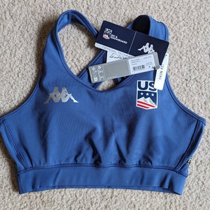 NEW - Kappa Us Ski Team Kombat DAS Sports Bra - Medium - Blue Fiord