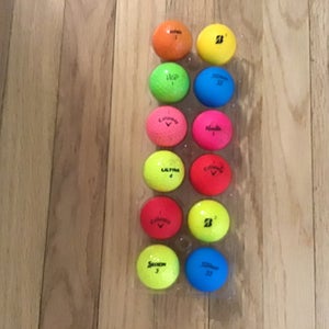 1 Dozen Colored Golf Balls