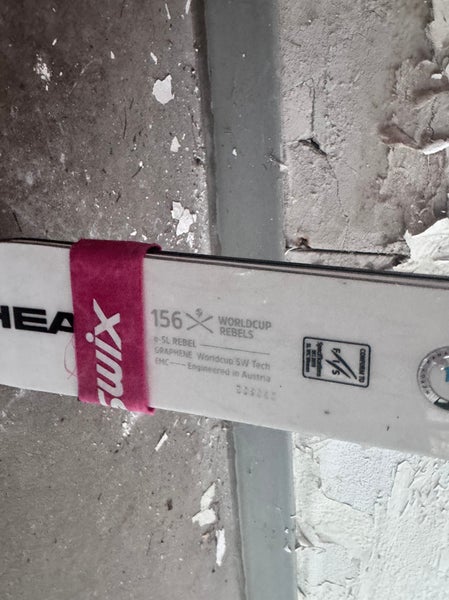 HEAD 156 cm Racing World Cup Rebels e.SL Skis With Bindings Max Din 14 (Used)
