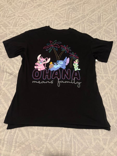 Disney Stitch Women’s Large (12-14) Short Sleeve Shirt Black New with Tags